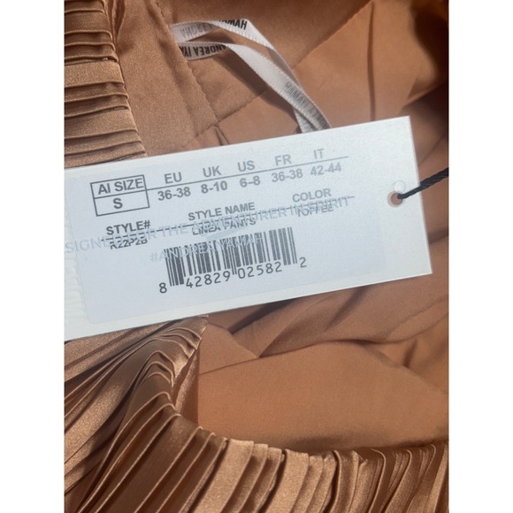 Andrea‎ Iyamah NEW Women's Linea Pleated Pants Size Small in Toffee Size Small - Picture 7 of 10